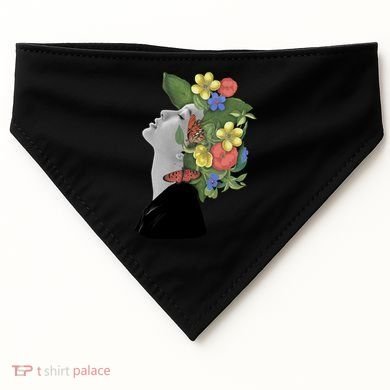 Floral Hat Art USA-Made Doggie Bandana