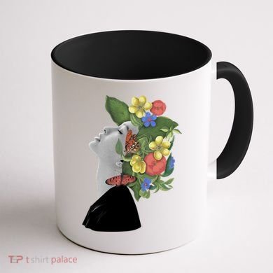 Floral Hat Art Coffee Mug back
