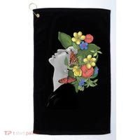 Floral Hat Art Golf Towel thumb 0
