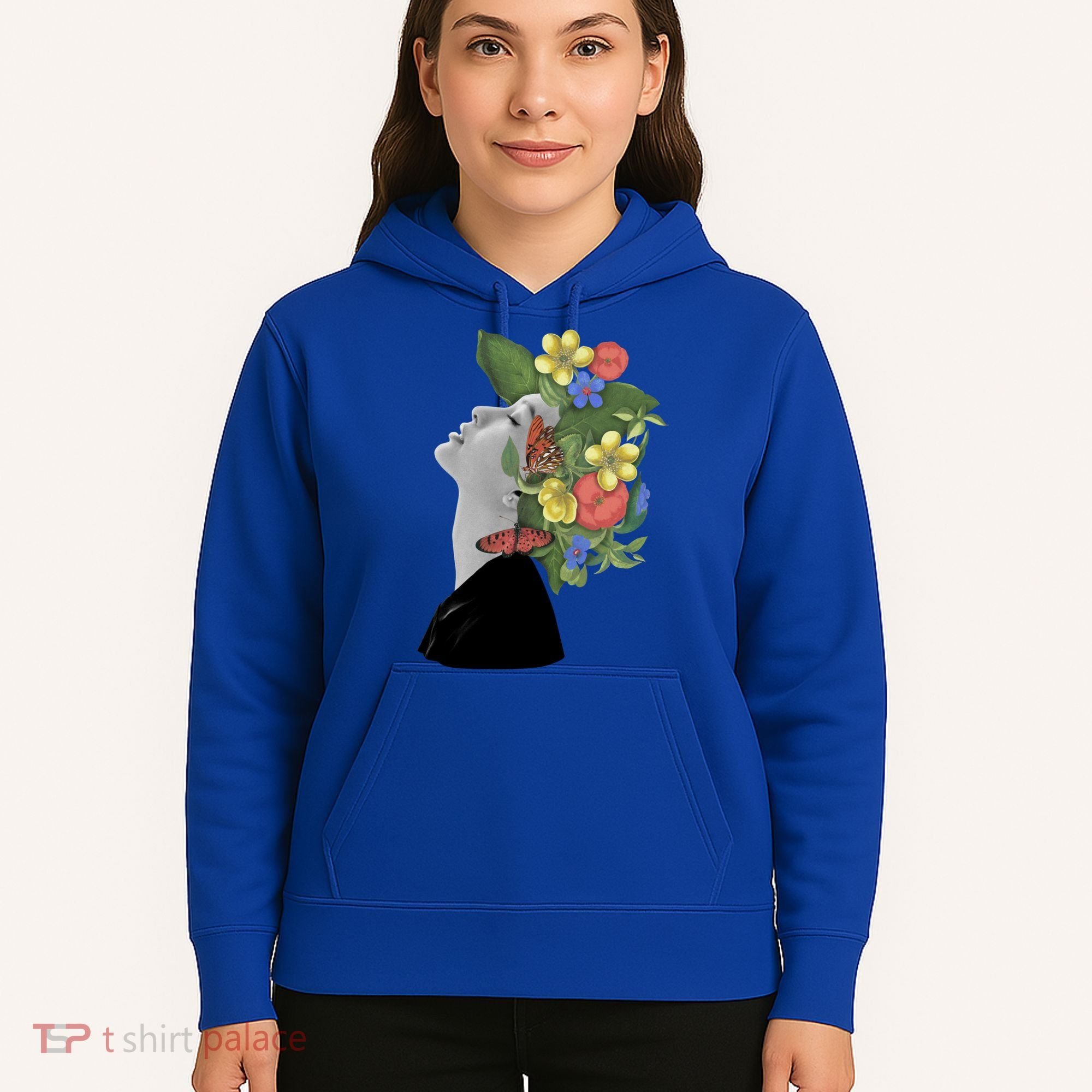 Floral Hat Art Hoodie