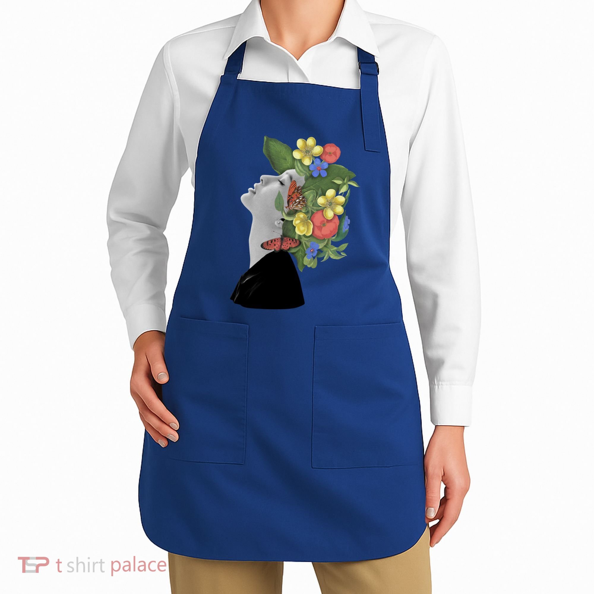 Floral Hat Art Apron