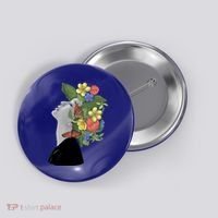 Floral Hat Art Button thumb 0