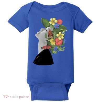 Floral Hat Art Baby Bodysuit