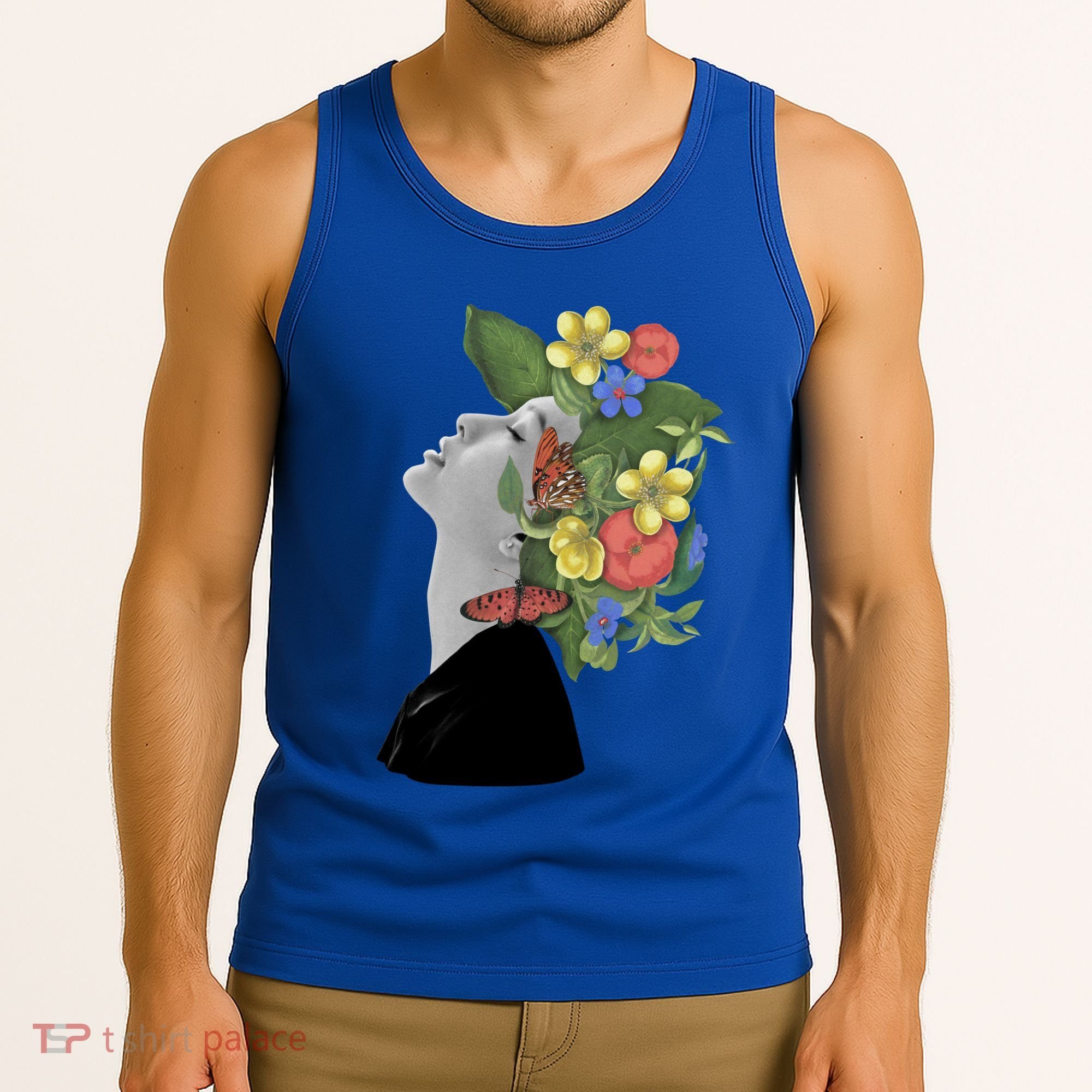 Floral Hat Art Tank Top