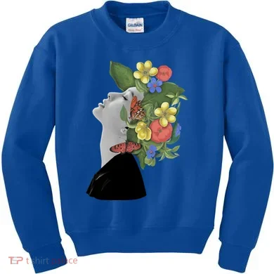 Floral Hat Art Kids Sweatshirt