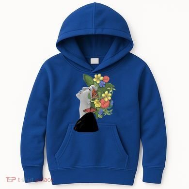 Floral Hat Art Kids Hoodie