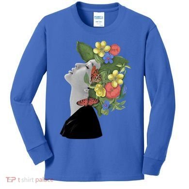 Floral Hat Art Kids Long Sleeve Shirt