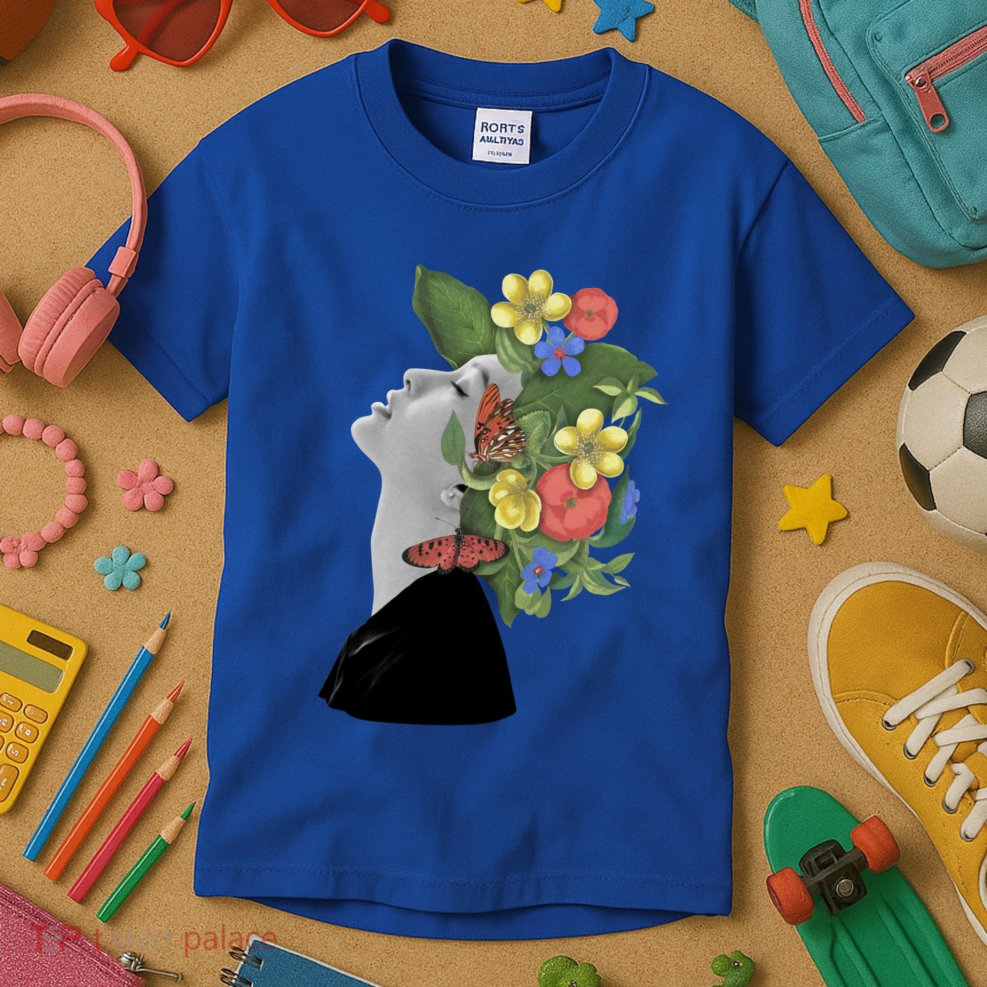 Floral Hat Art Kids T-Shirt