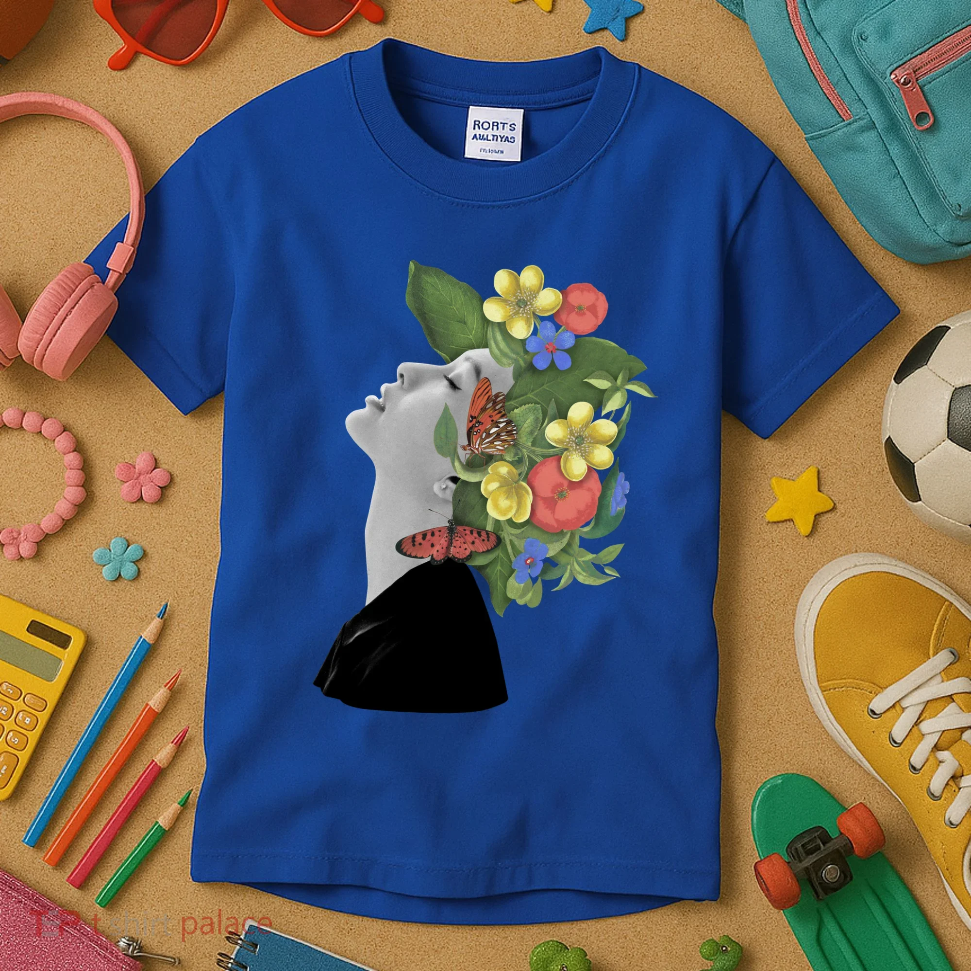 Floral Hat Art Kids T-Shirt