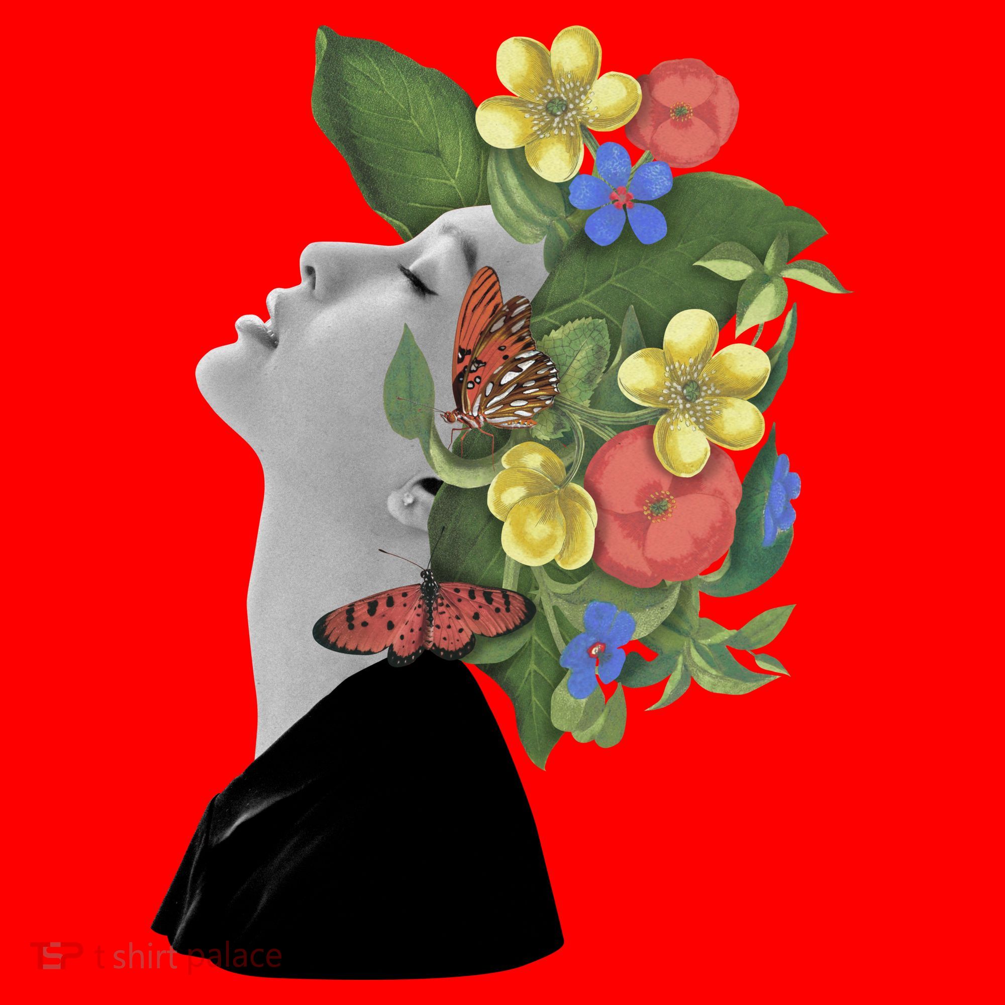 Floral Hat Art Santa Hat