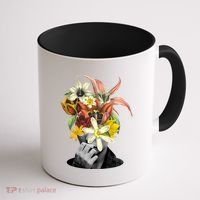 Floral Head Art Coffee Mug thumb 1