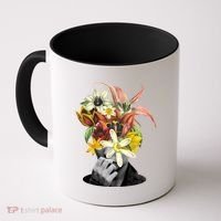 Floral Head Art Coffee Mug thumb 0