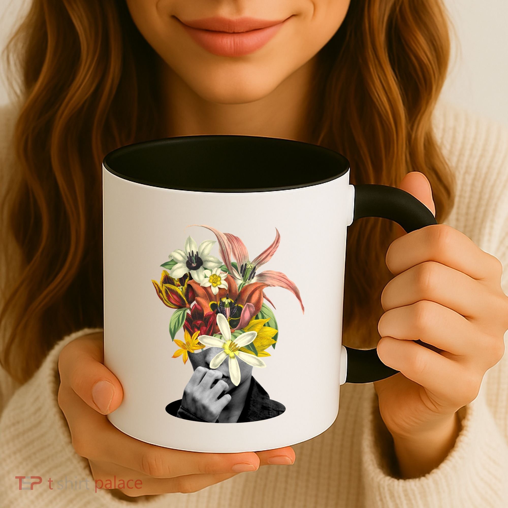 Floral Head Art Coffee Mug