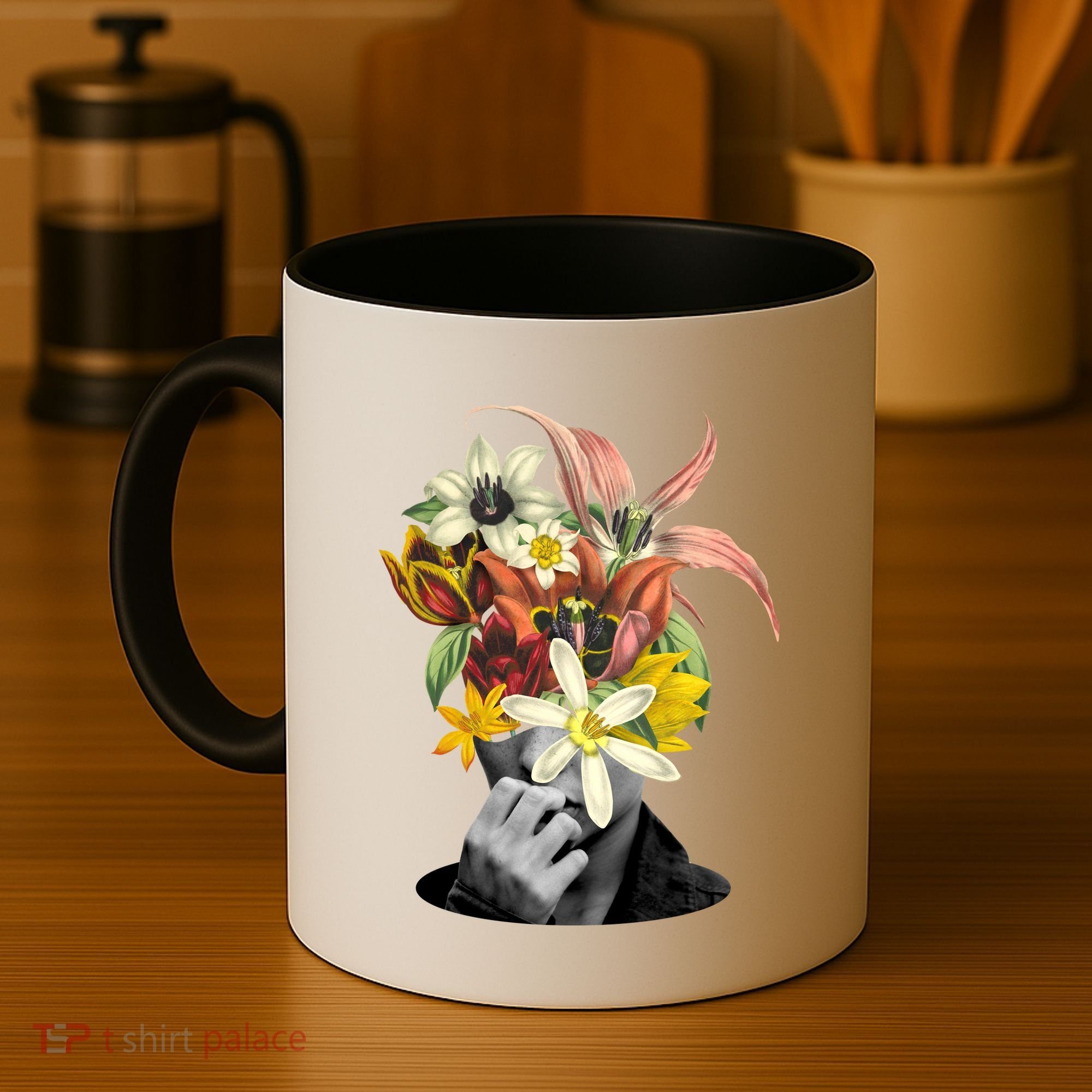 Floral Head Art Coffee Mug