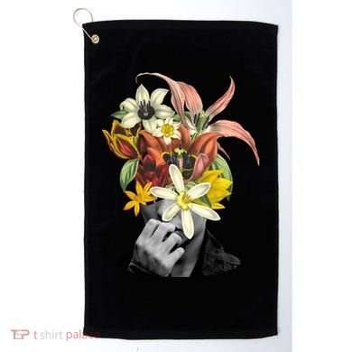 Floral Head Art Golf Towel