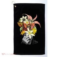 Floral Head Art Golf Towel thumb 0