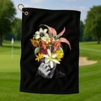 Floral Head Art Golf Towel thumb 1