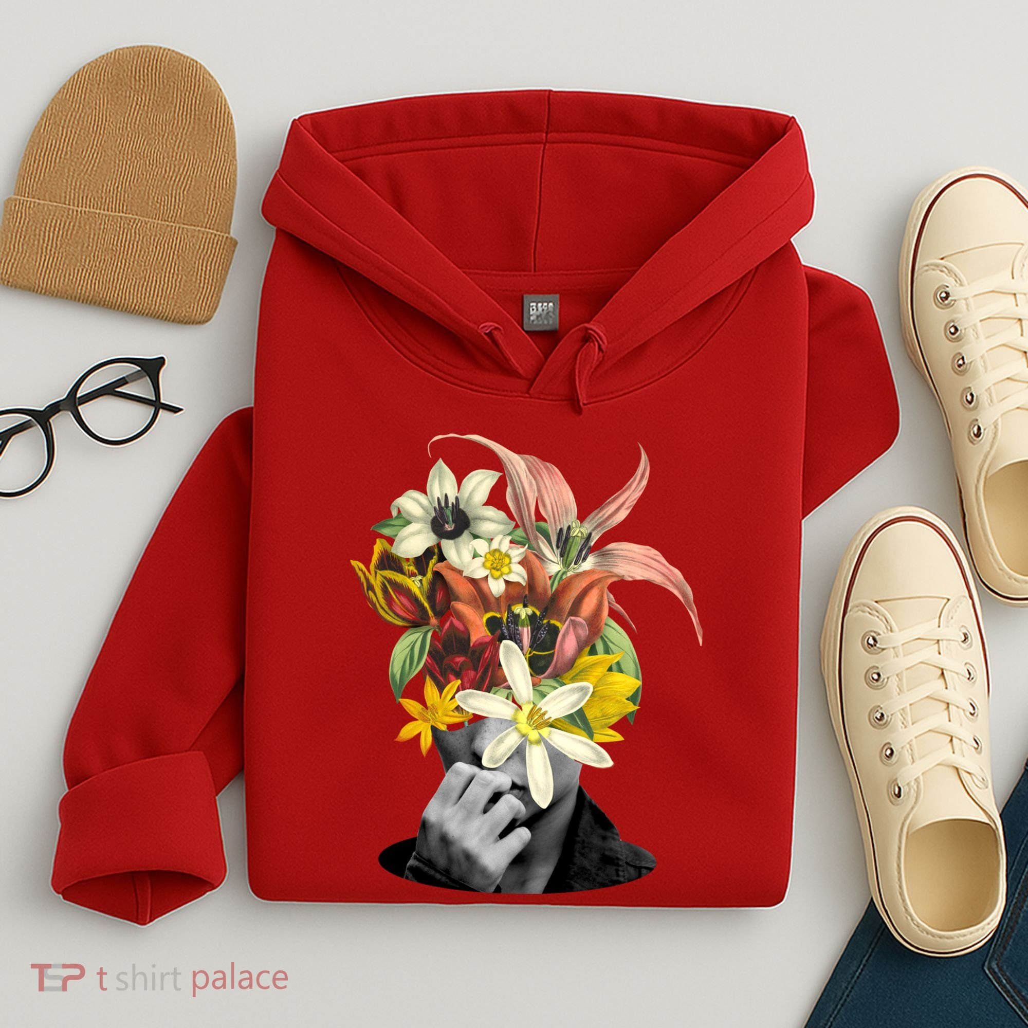 Floral Head Art Hoodie