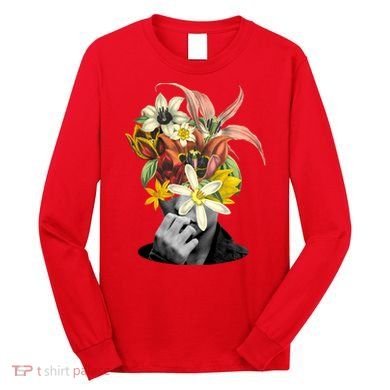 Floral Head Art Long Sleeve Shirt