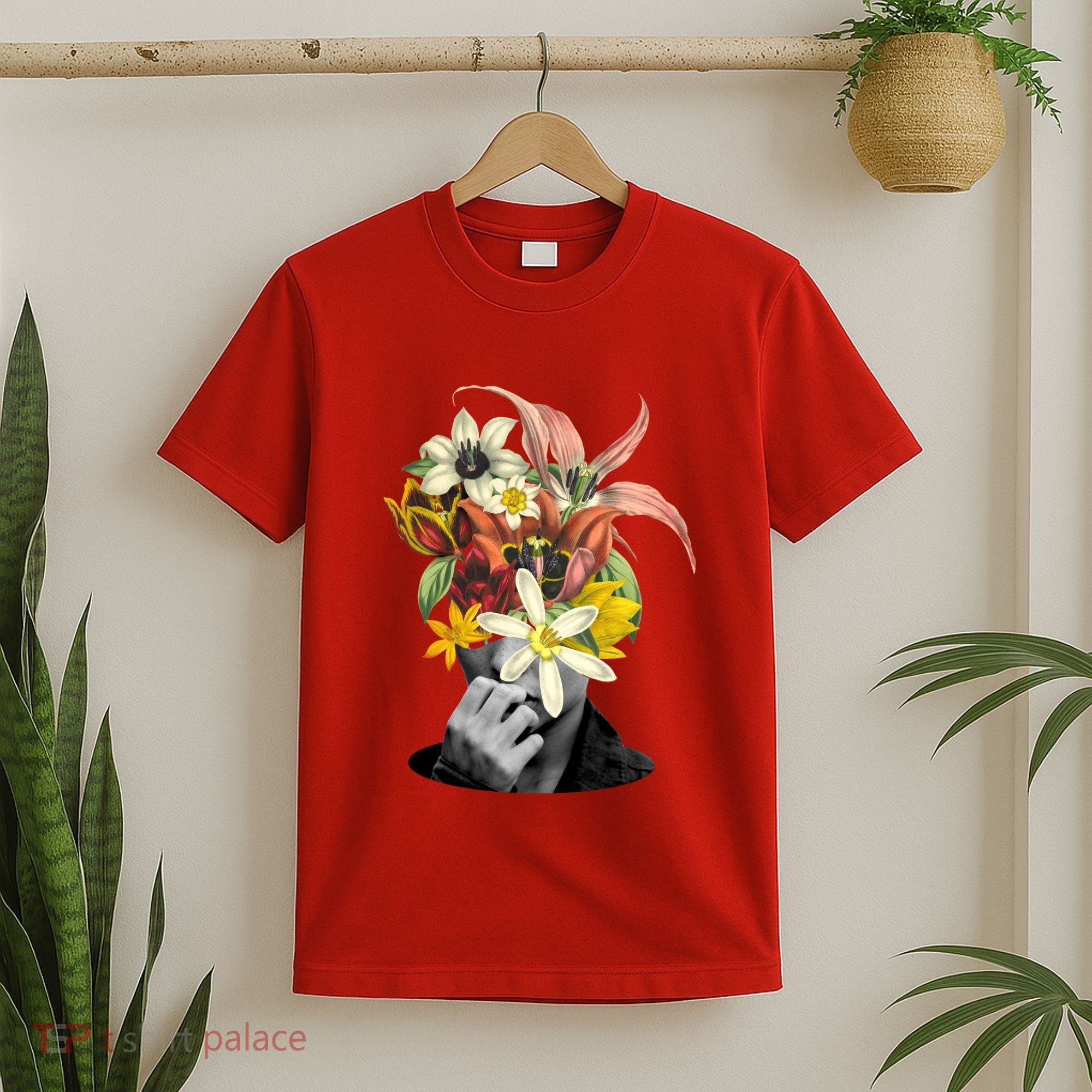 Floral Head Art T-Shirt