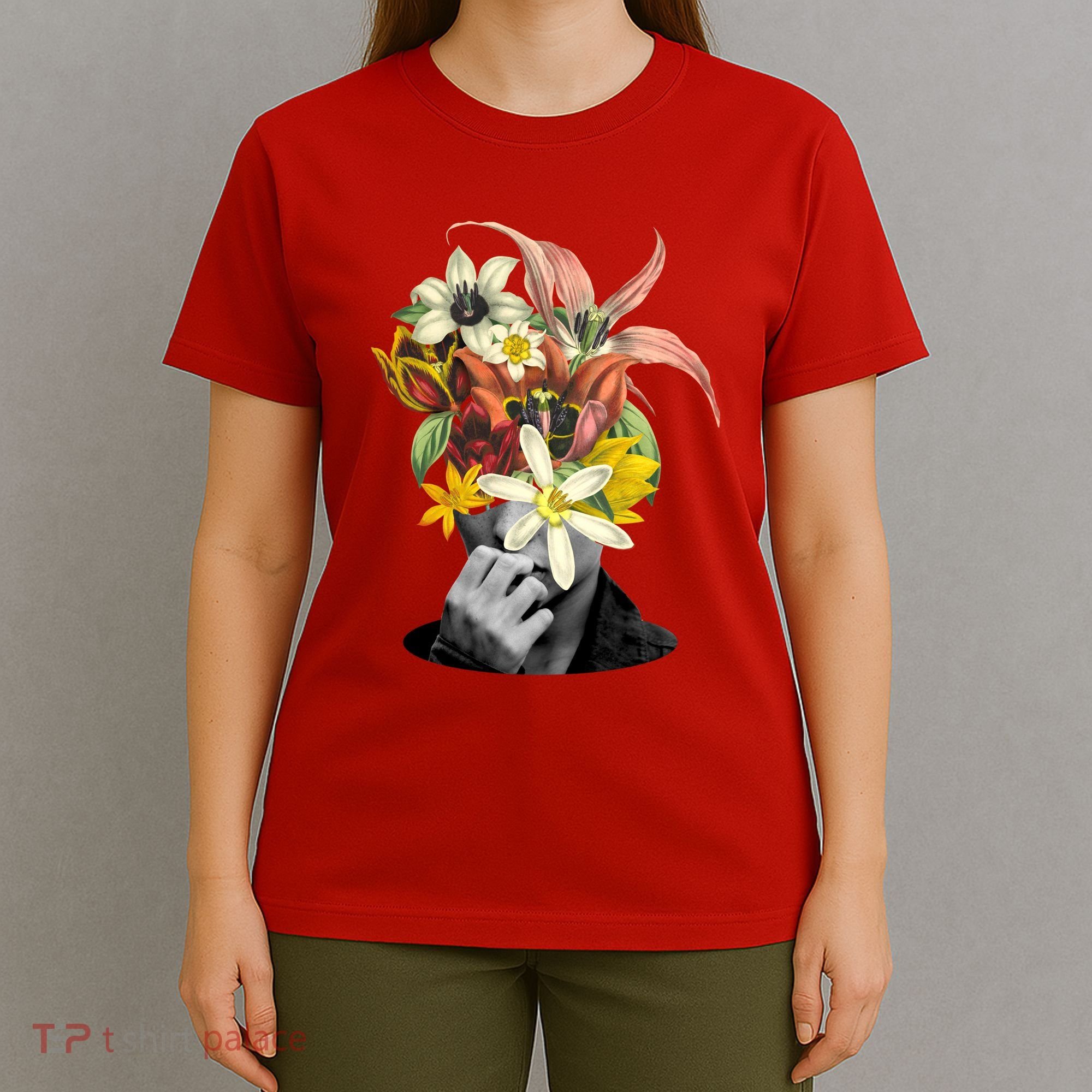 Floral Head Art T-Shirt