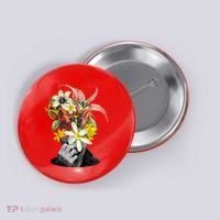 Floral Head Art Button thumb 0