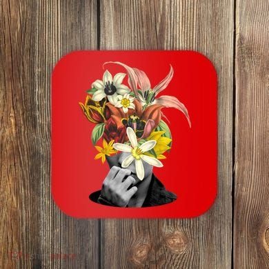 Floral Head Art Coaster