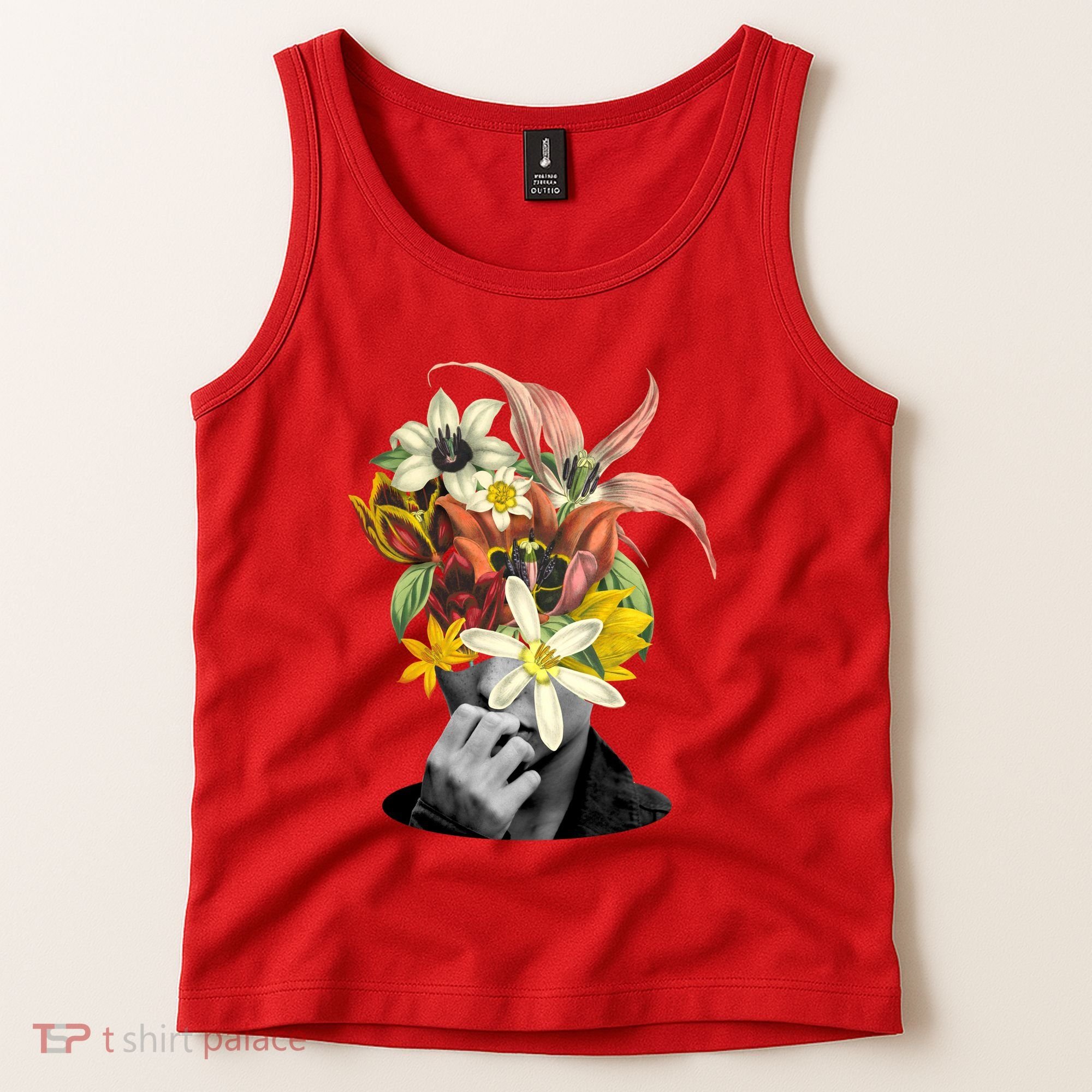 Floral Head Art Tank Top