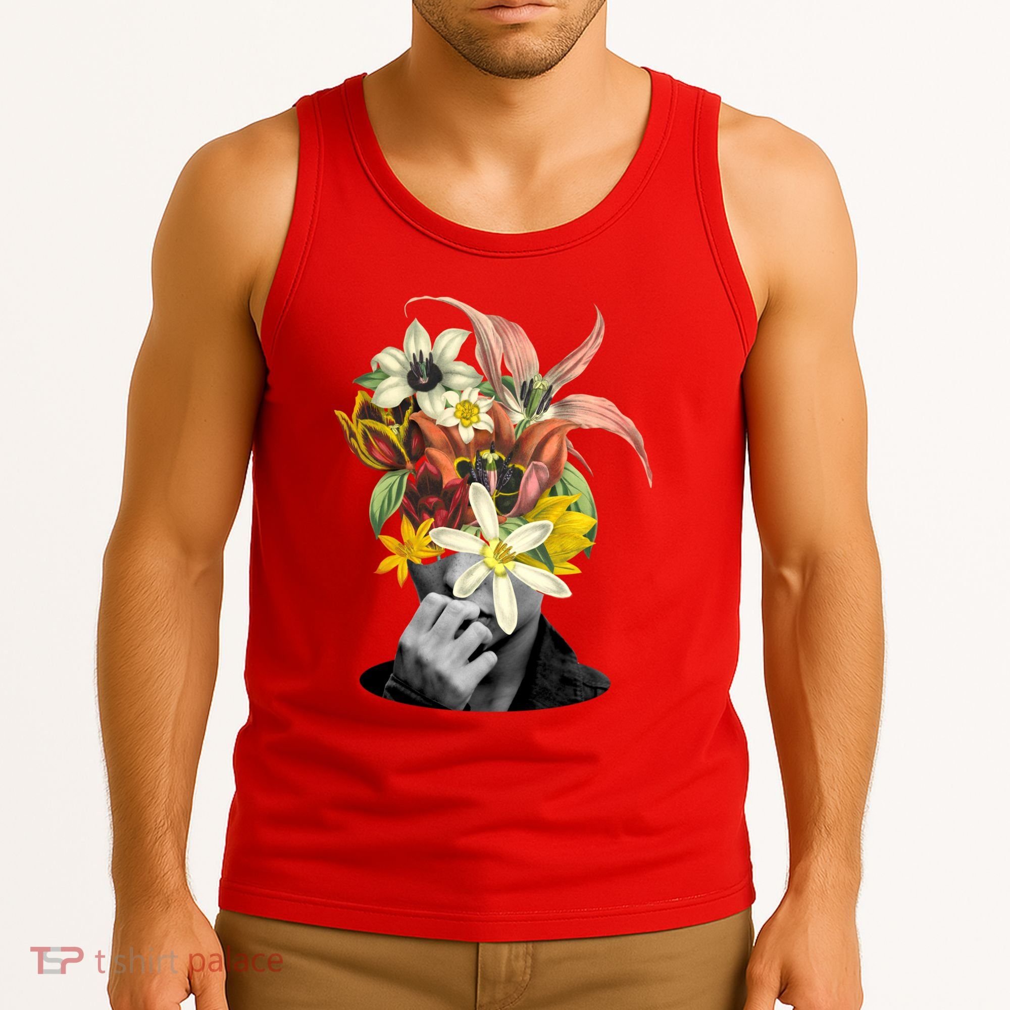 Floral Head Art Tank Top