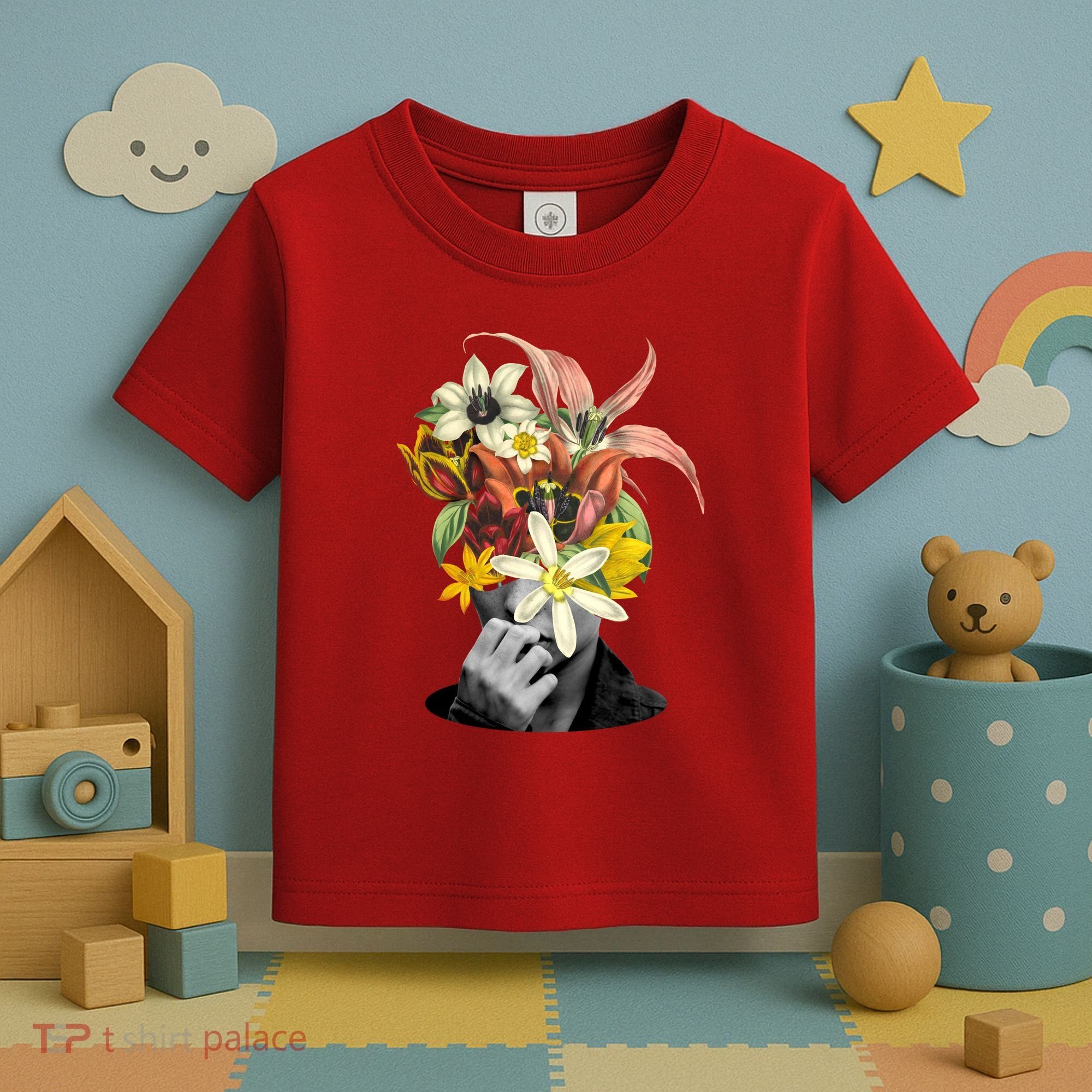 Floral Head Art Toddler T-Shirt