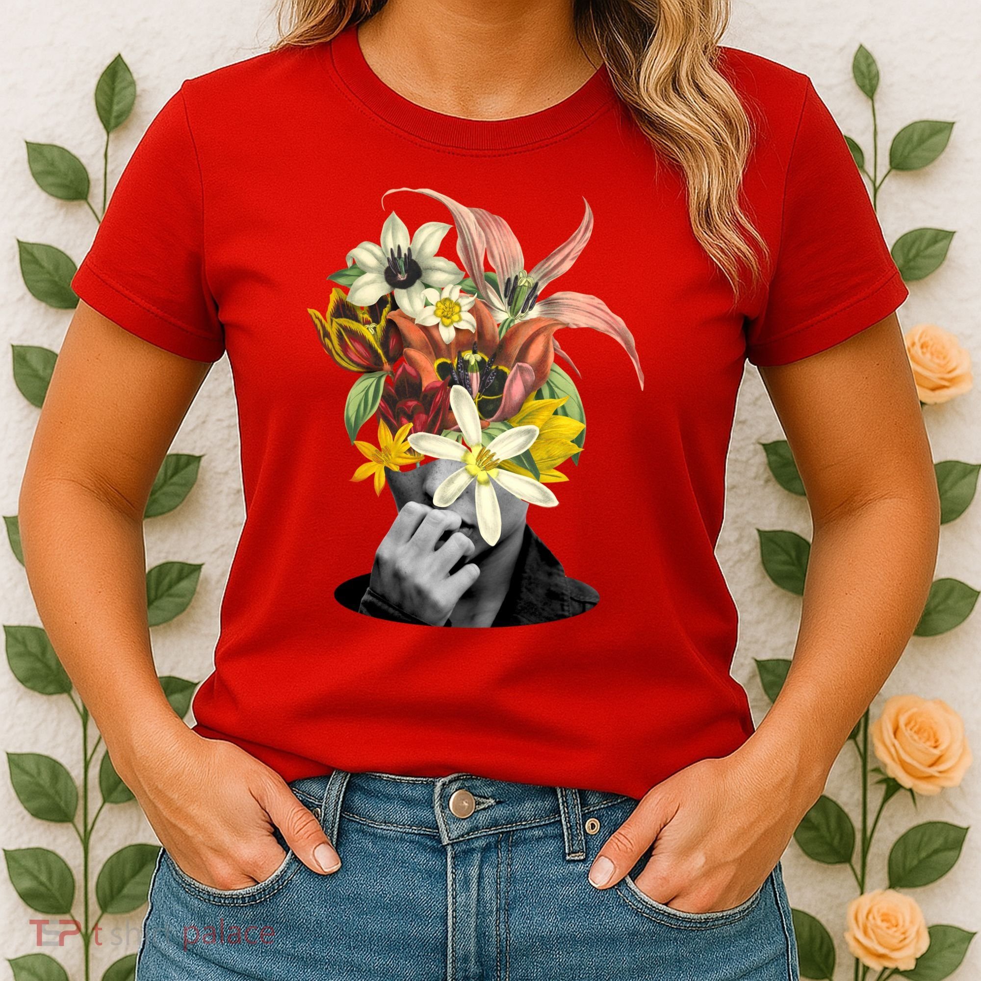 Floral Head Art Women's T-Shirt