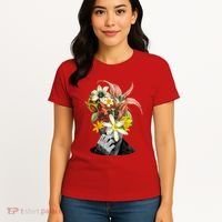 Floral Head Art Women's T-Shirt thumb 4