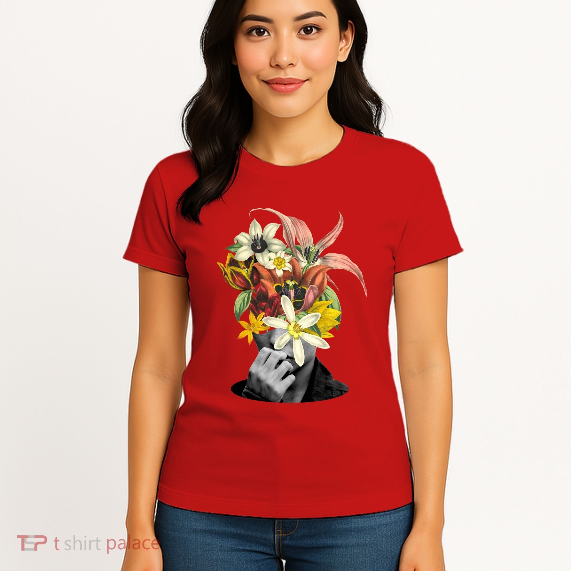 Floral Head Art Women's T-Shirt