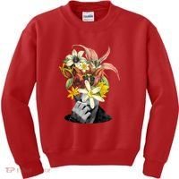 Floral Head Art Kids Sweatshirt thumb 0