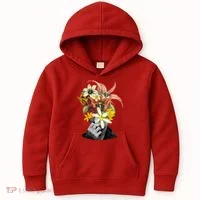 Floral Head Art Kids Hoodie thumb 0