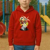 Floral Head Art Kids Hoodie thumb 2