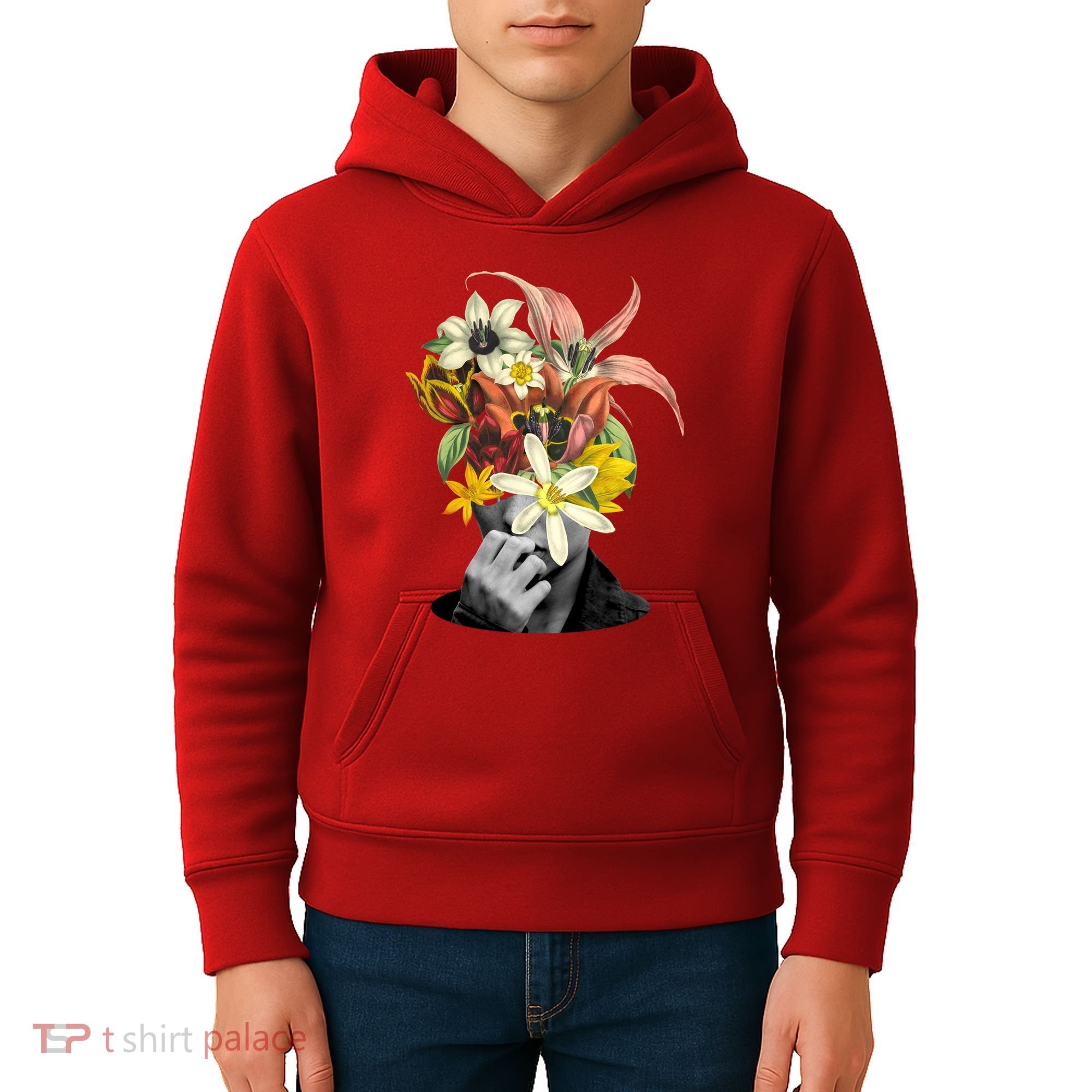 Floral Head Art Kids Hoodie
