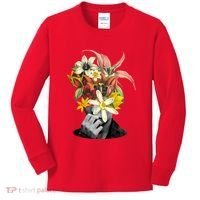 Floral Head Art Kids Long Sleeve Shirt thumb 0