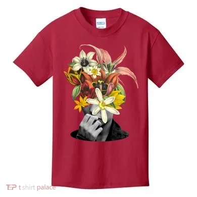 Floral Head Art Kids T-Shirt