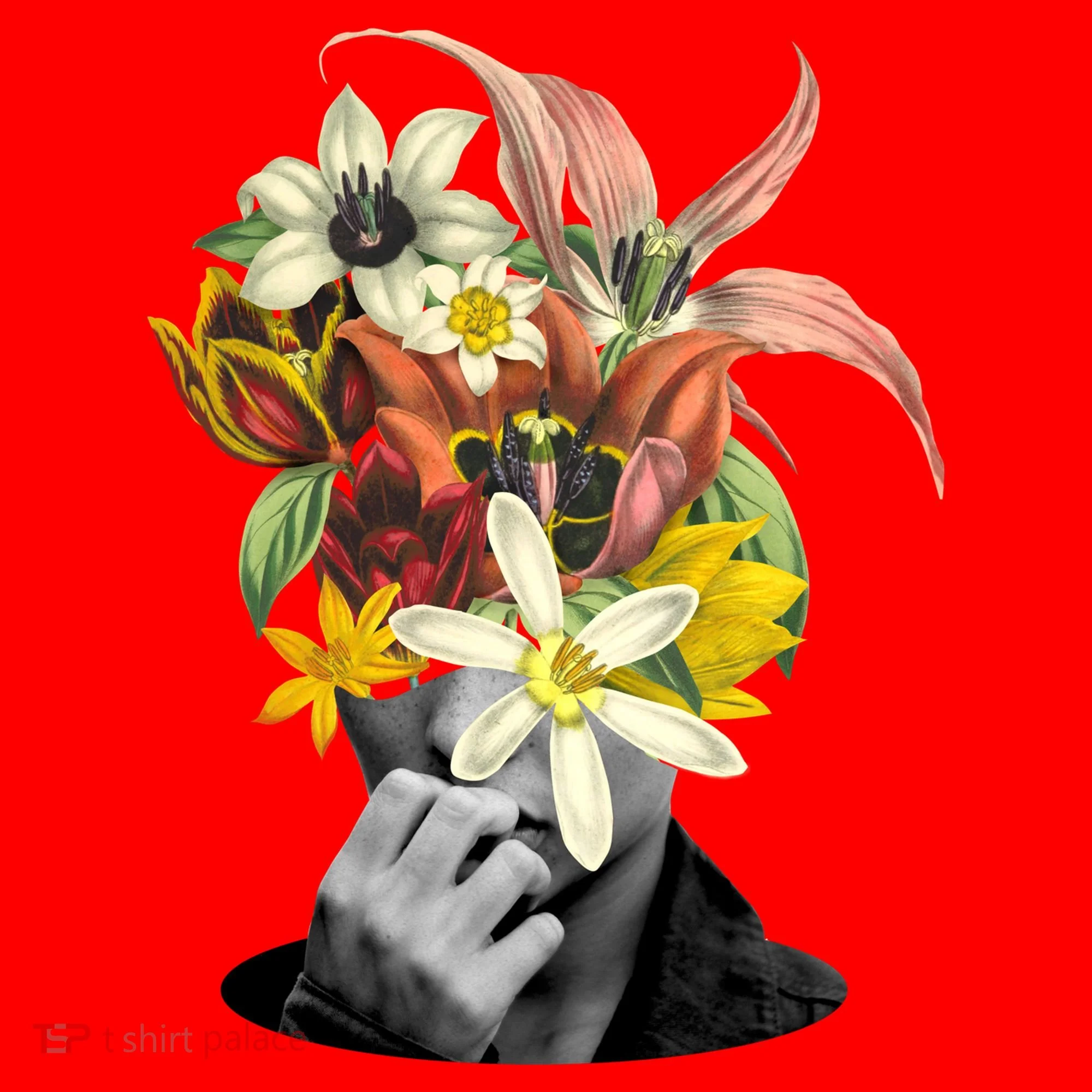 Floral Head Art Kids T-Shirt