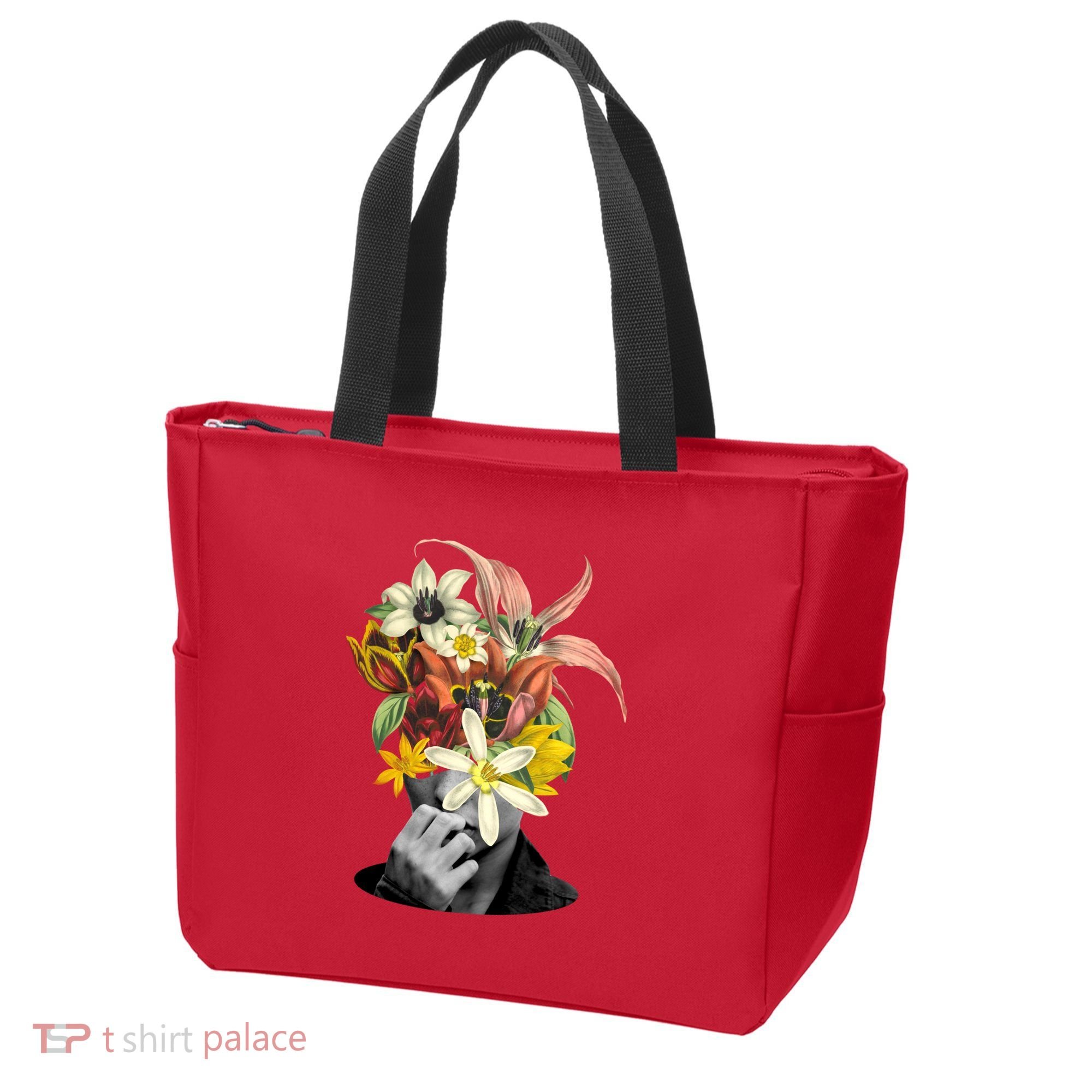 Floral Head Art Tote Bag