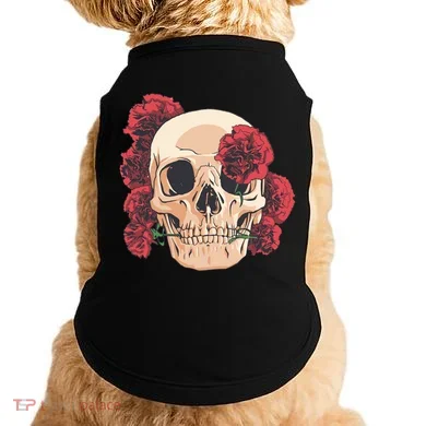 Floral Skull Doggie Tank