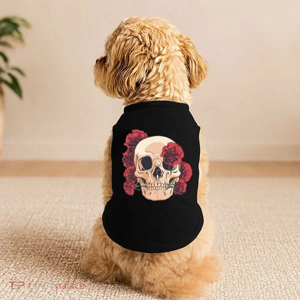Floral Skull Doggie Tank
