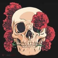 Floral Skull Doggie Tank thumb 4