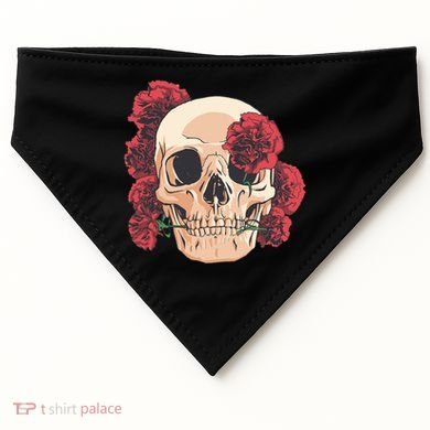 Floral Skull USA-Made Doggie Bandana