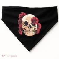 Floral Skull USA-Made Doggie Bandana thumb 0