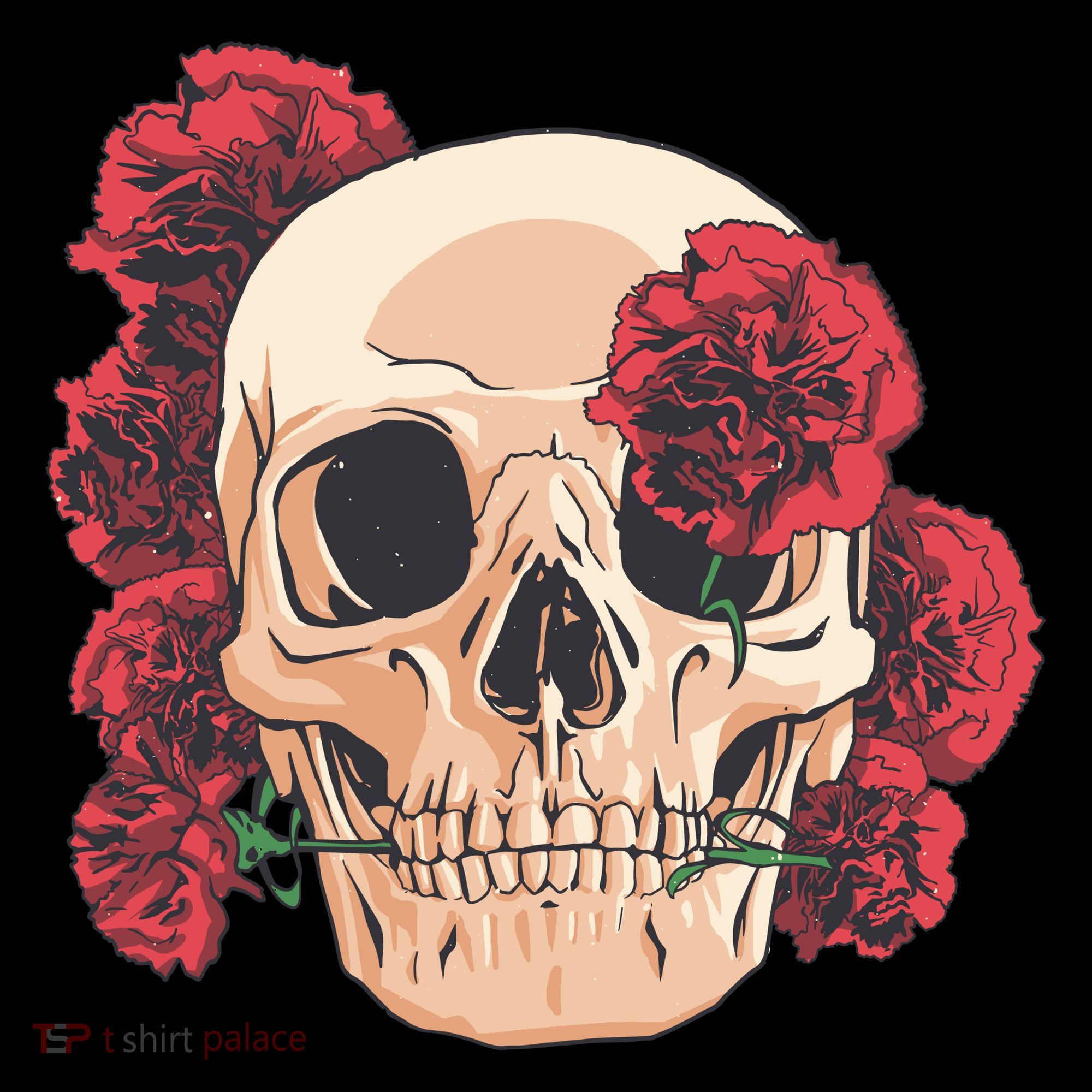 Floral Skull USA-Made Doggie Bandana