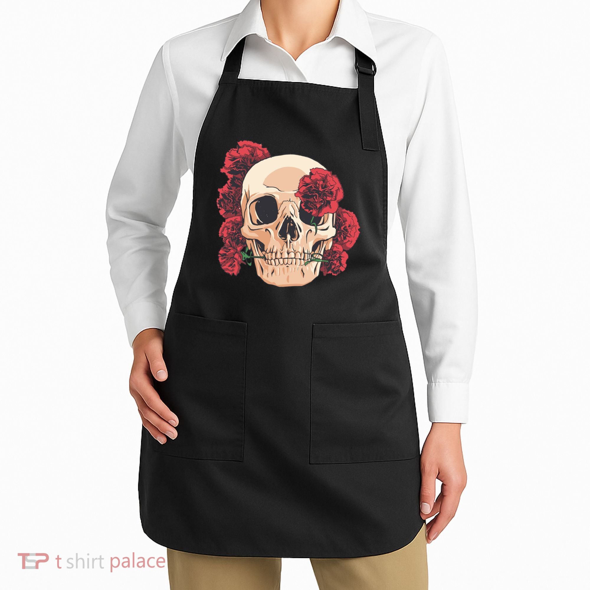 Floral Skull Apron