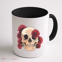 Floral Skull Coffee Mug thumb 1