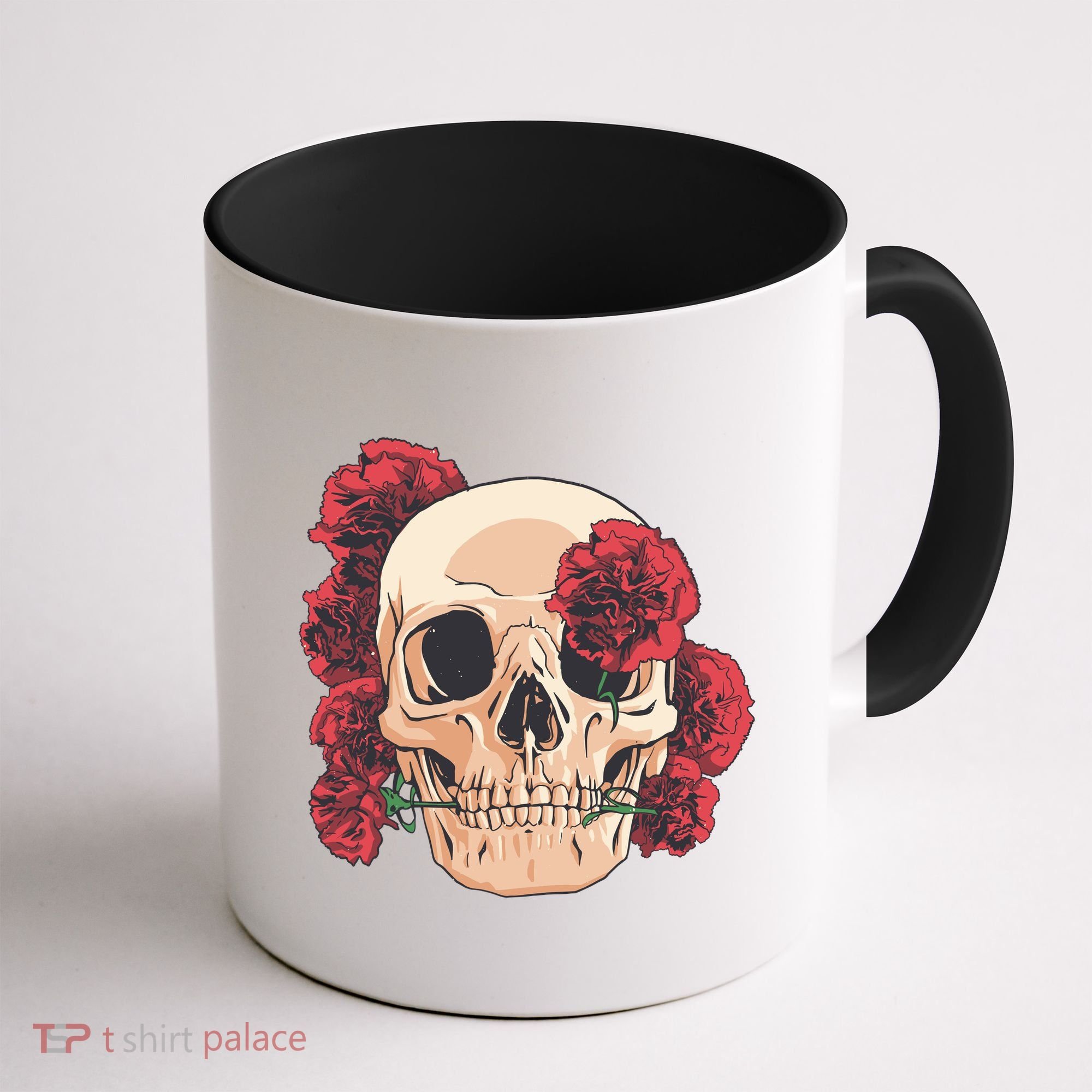 Floral Skull Coffee Mug